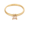 Anillo aro de oro amarillo y zafiro rosa sintético