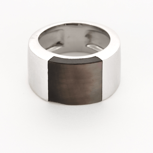 Bague 49 Artus Bertrand - Bague en or blanc et nacre 58 Facettes DV15938-13-49-2