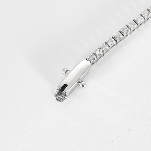 灰金和钻石线条手链