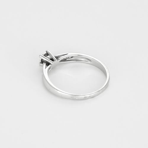 Bague 53 Bague Solitaire en or blanc et diamants 58 Facettes DV26235-1-53-2