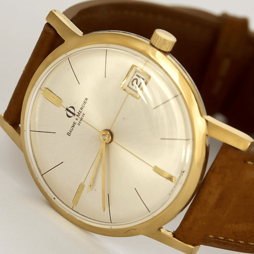 名士 - Eterna Matic - 镀金钢圆形表壳自动机械表