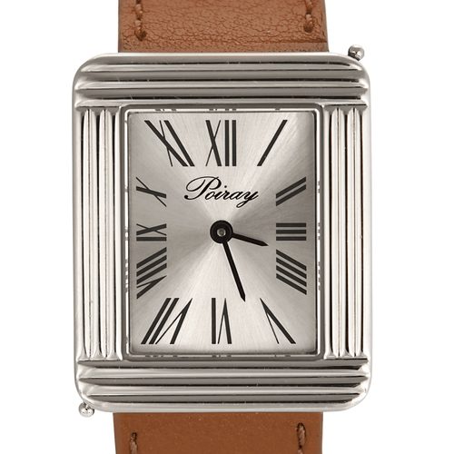 POIRAY - Première大号款 - 长方形表壳钢制手表