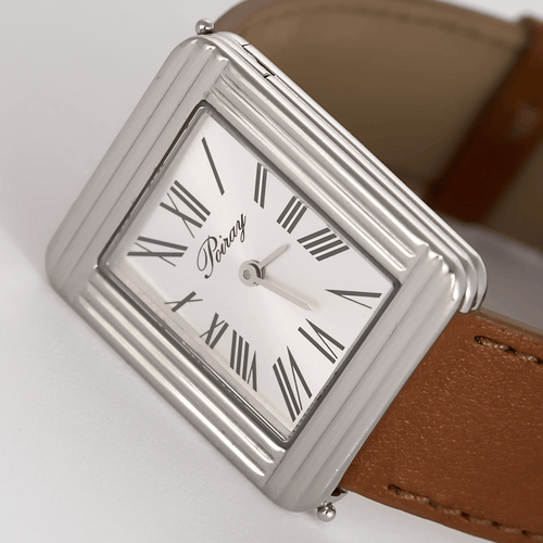 POIRAY - Première大号款 - 长方形表壳钢制手表