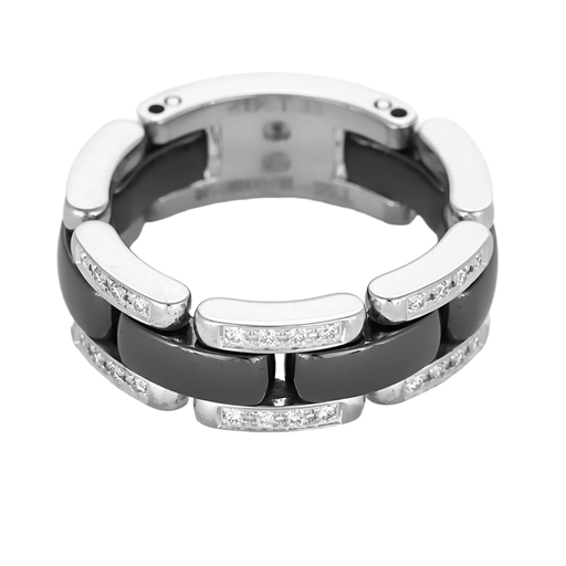 CHANEL -ULTRA - Medium Model- Ring in white gold, black ceramic, and diamonds.