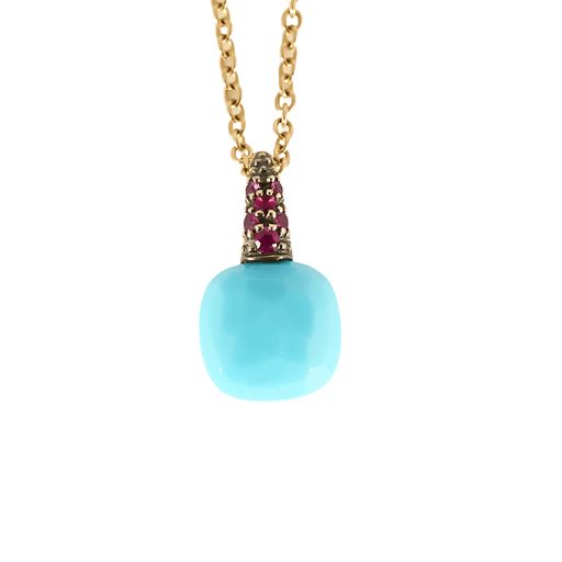 POMELLATO - Capri - Necklace in rose gold, turquoise and ruby