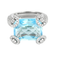 GUCCI - White gold ring, topaz and diamonds