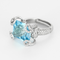 GUCCI - White gold ring, topaz and diamonds