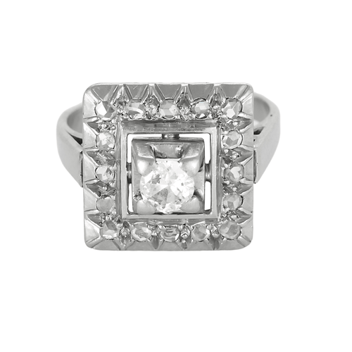 Beyaz altın yüzük, Platin ve elmaslar