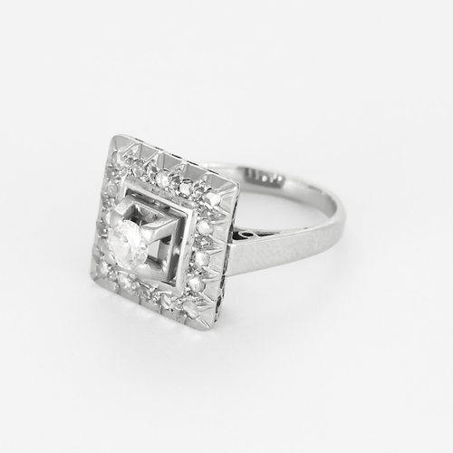 Beyaz altın yüzük, Platin ve elmaslar