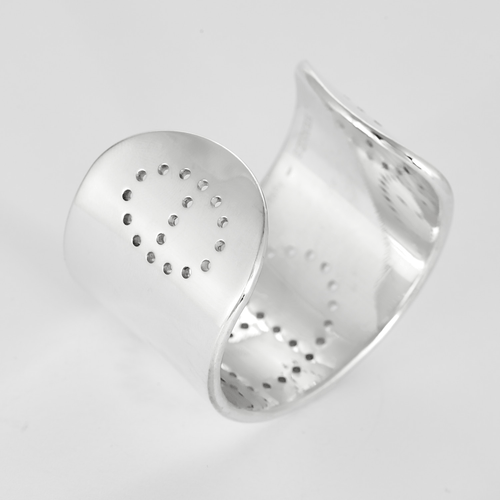 Bracelet HERMES - Eclipse - Bracelet manchette en argent 58 Facettes DV22972-53