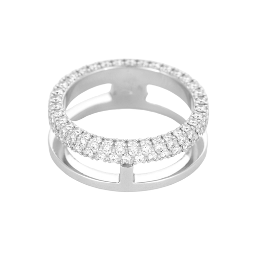 Ring aus Weißgold und Diamanten