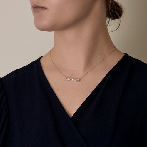 DINH VAN - Pulse - Gray gold and diamond necklace