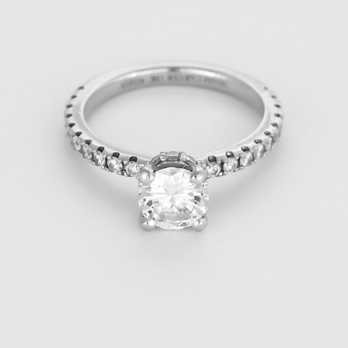 Ring Solitaire in witgoud en diamanten