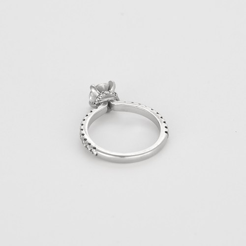 Ring Solitaire in witgoud en diamanten