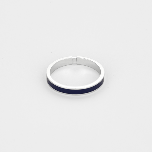 CHAUMET - 证据链接 - 结婚戒指，白金或灰金，蓝色珐琅和钻石