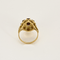 Ring i gult guld og almandingranater