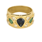 Ring aus Gold, Saphiren, Smaragden und Diamanten