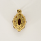 Pendant in yellow gold and almandine garnets