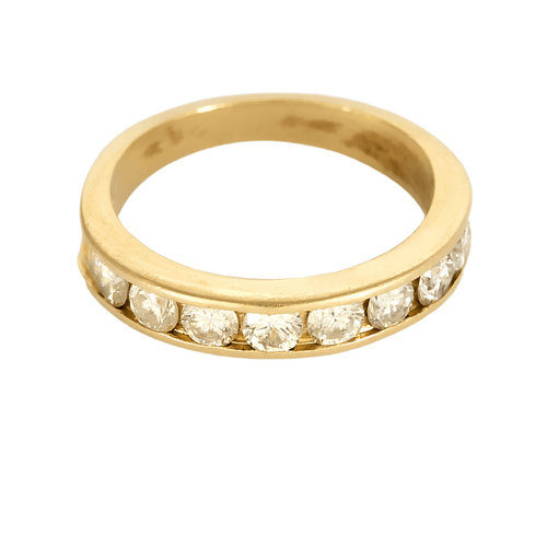 Jumătate Verighetă din aur galben și diamante