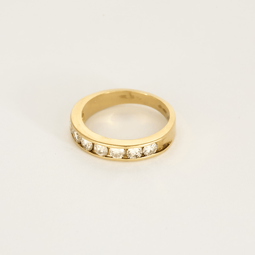 Jumătate Verighetă din aur galben și diamante