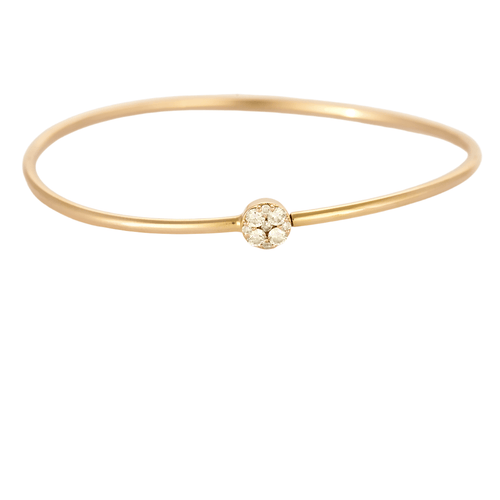 Armreif aus Gelbgold mit Blumenmuster