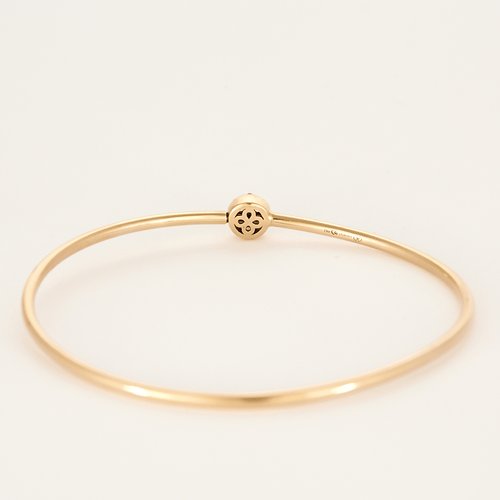 Armreif aus Gelbgold mit Blumenmuster