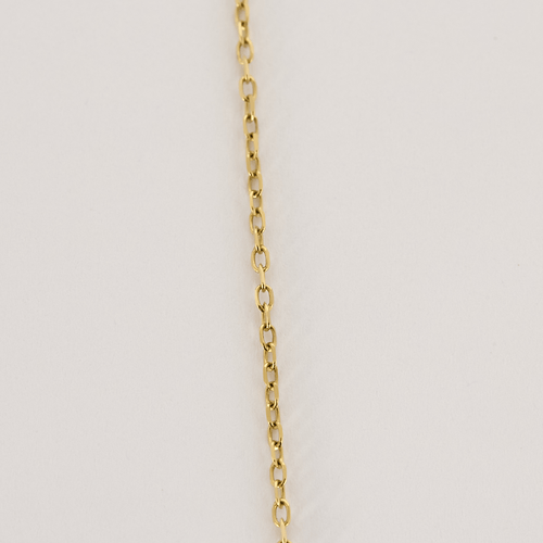 Collar de oro amarillo y oro gris, perla cultivada y diamantes