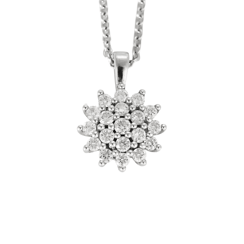 Collier Collier et pendentif floral or 14K et diamants 58 Facettes DV24577-1