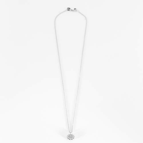 Collier et pendentif floral or 14K et diamants 58 Facettes DV24577-1