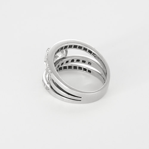 Bague 54 Importante Bague en or gris diamant taille ancienne 2.66 carats environ 58 Facettes DV25096-2-54-3