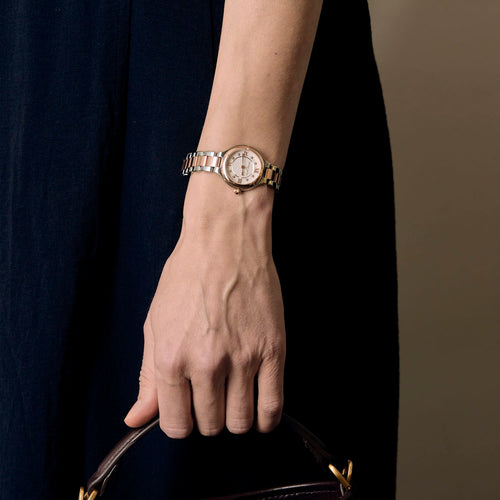 Frédérique Constant - Rose gold-plated steel watch bracelet with round case and quartz movement