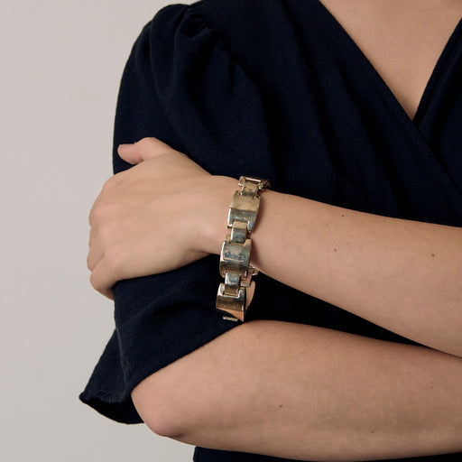 Hermès - Bracelet articulé en argent