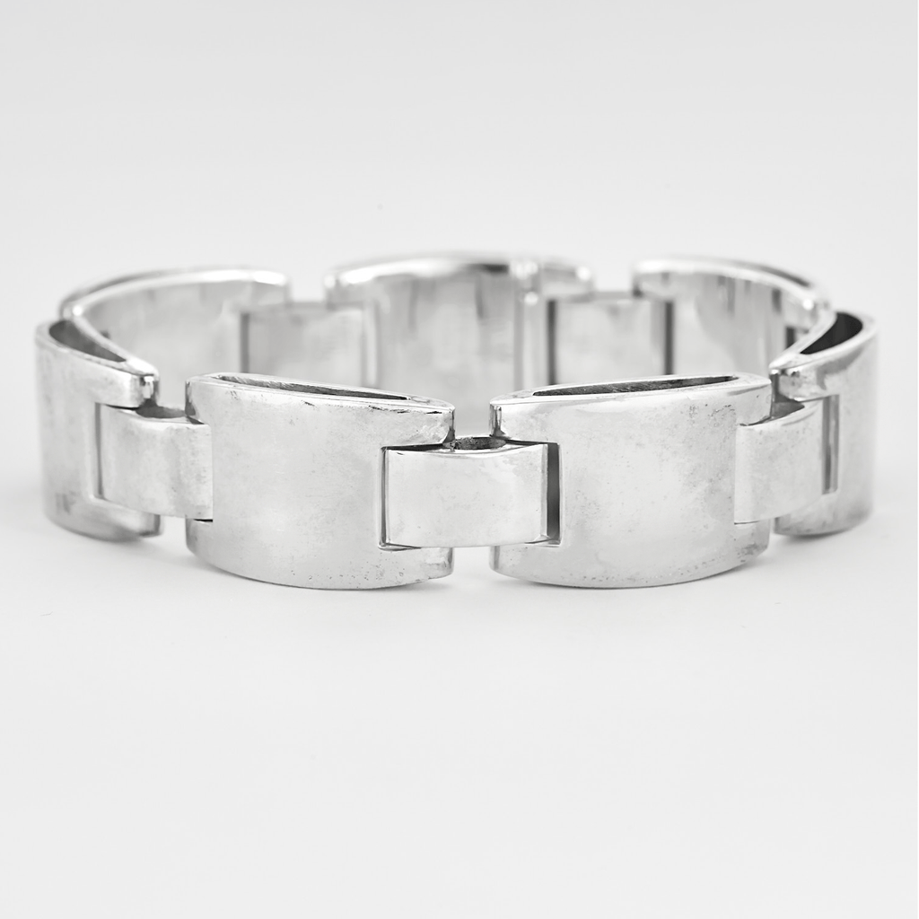 Hermès - Articulated bracelet in silver - 58 Facettes
