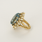 Cocktailring aus Gelbgold, Aquamarin, Saphiren und Diamanten