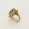 Cocktailring aus Gelbgold, Aquamarin, Saphiren und Diamanten