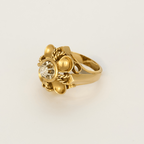 Ring från 1940-talet i gulguld och diamant