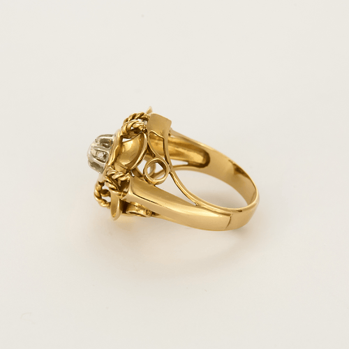 Ring från 1940-talet i gulguld och diamant