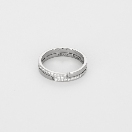 Dinh Van- Seventies - PM- White gold and diamond ring