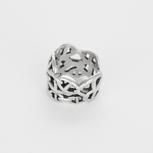 HERMÈS - VERKETTETE ANKERKETTE - Großes Modell - Ring aus silber