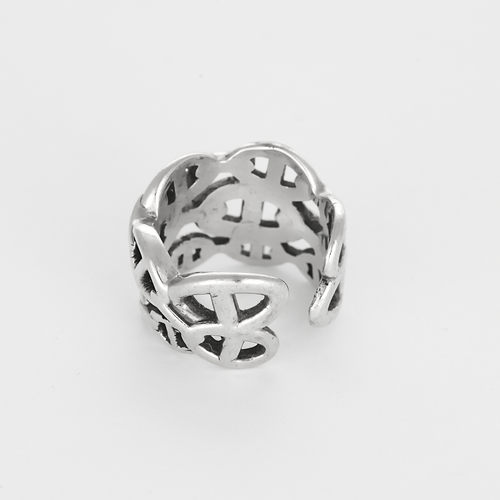 HERMÈS - VERKETTETE ANKERKETTE - Großes Modell - Ring aus silber