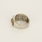 Charming ring in yellow gold and gray gold, tanzanites and diamonds