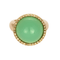 Rose gold ring, chrysoprase and diamonds