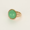 Rose gold ring, chrysoprase and diamonds