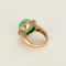 Rose gold ring, chrysoprase and diamonds
