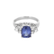 White gold ring, tanzanite and diamonds