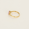 Bague en or jaune, saphir rose et diamants