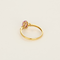 Bague en or jaune, saphir rose et diamants