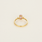 Bague en or jaune, saphir rose et diamants