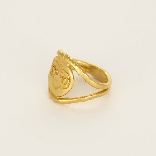 JEAN MAHIE - Kolekcja Zodiak - Pierścionek Baran ze złota żółtego 22K