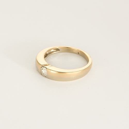 Bague 54 Bague en or jaune, or blanc et diamants 58 Facettes DV0942-6-54-3